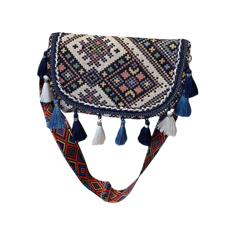 Women Small Crossbody Purse Bohemian Tassel Shoulder Bag Hippie Bag