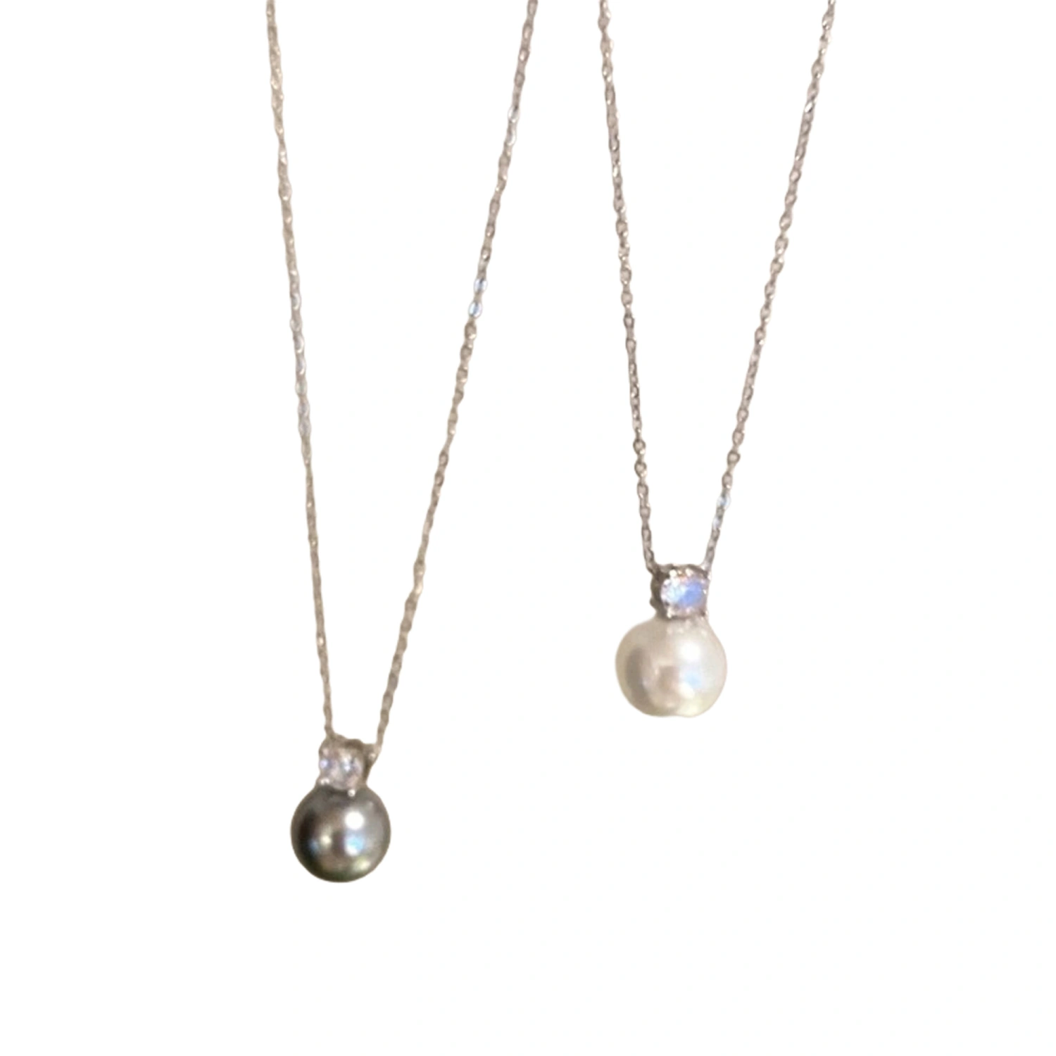 Women pearl Necklace, Elegant Rhinestone Pendent Necklace Gift