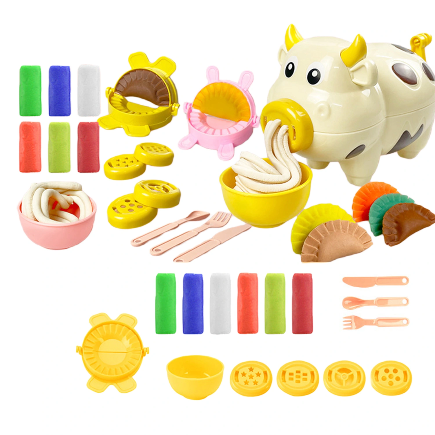 Dough for Kids,16 Pcs Kitchen Creations Noodle Playset Gifts