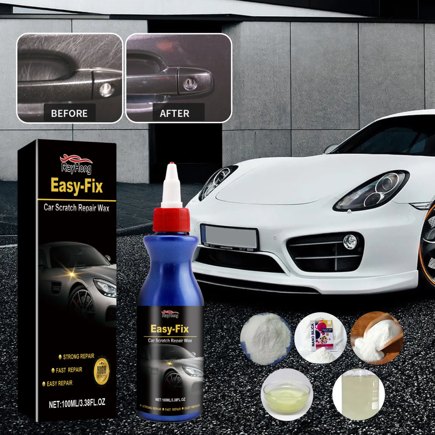 Scratch Repair Wax for Car, Professional Scratch Remover for Vehicles