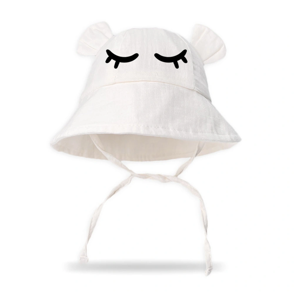 Toddler Boys Girls Bucket Hat Cartoon Eyes Wide Brim Bucket Cap