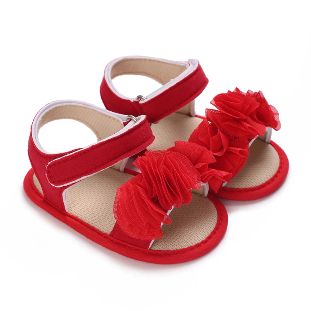 Baby Girls Sandals 3D Floral Open Toe Soft Sole Walking Flat Shoes