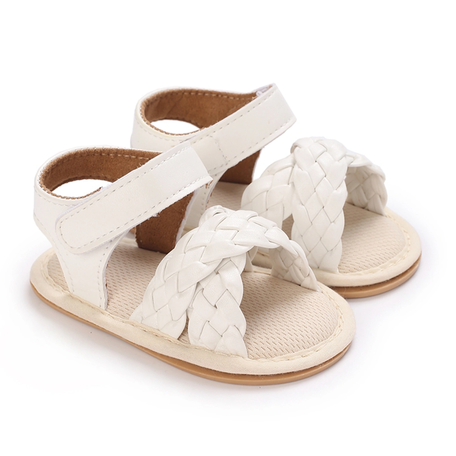 Baby Girl Summer Sandals Cross Open Toe Soft Sole Walking Shoes