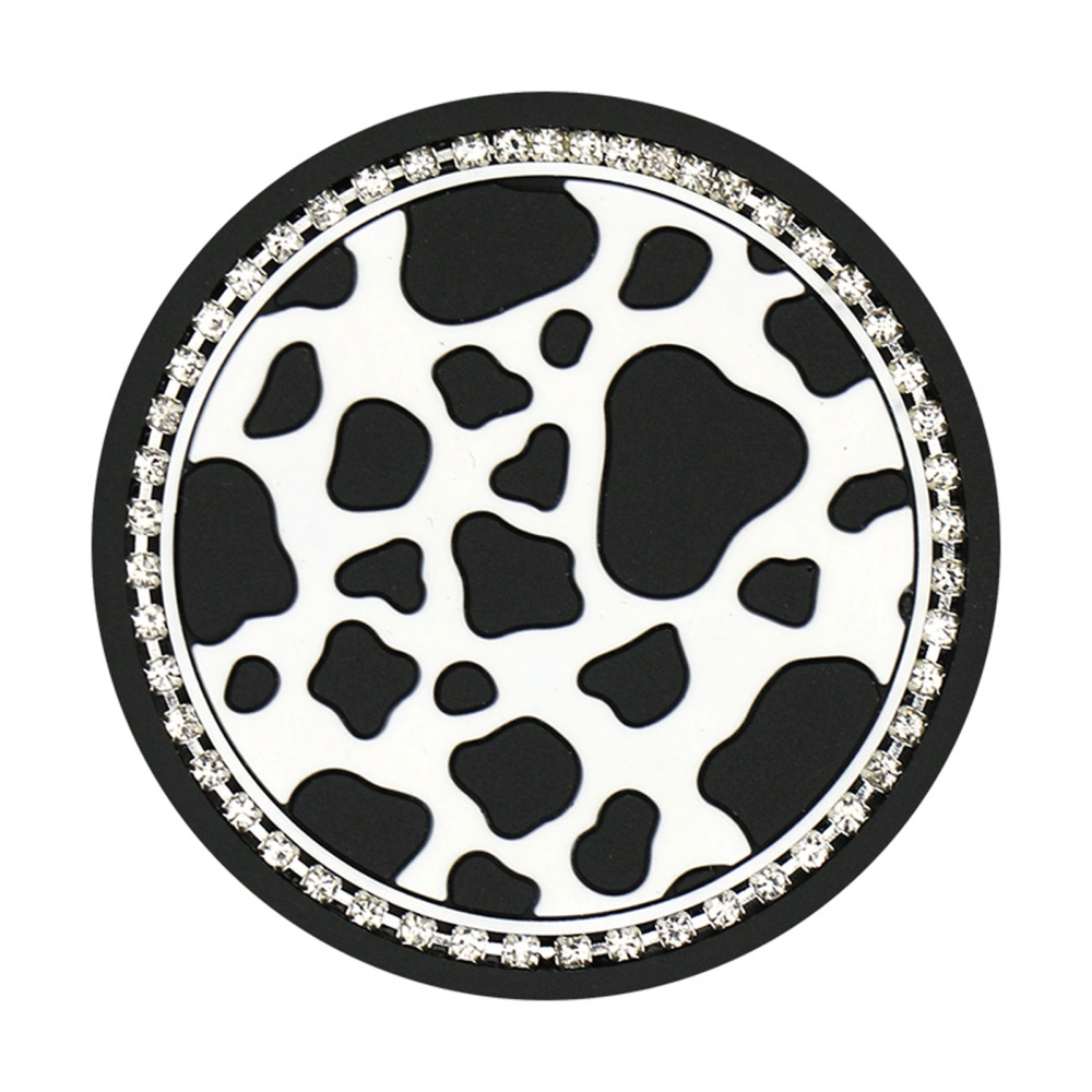 Cow Print Car Coasters for Drinks Anti-Slip Absorbent Car Cup Holders