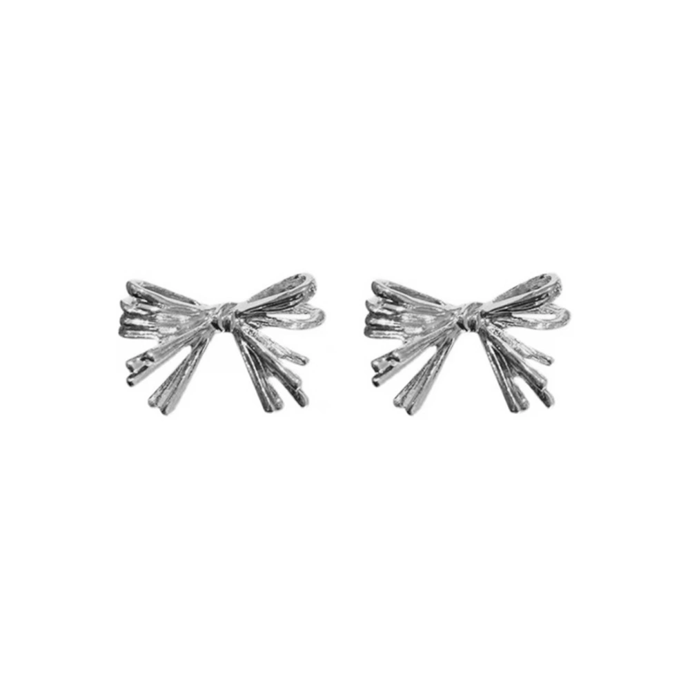 Metal Bowknot Ear Studs for Women Fashion Bowknot Earrings Gift