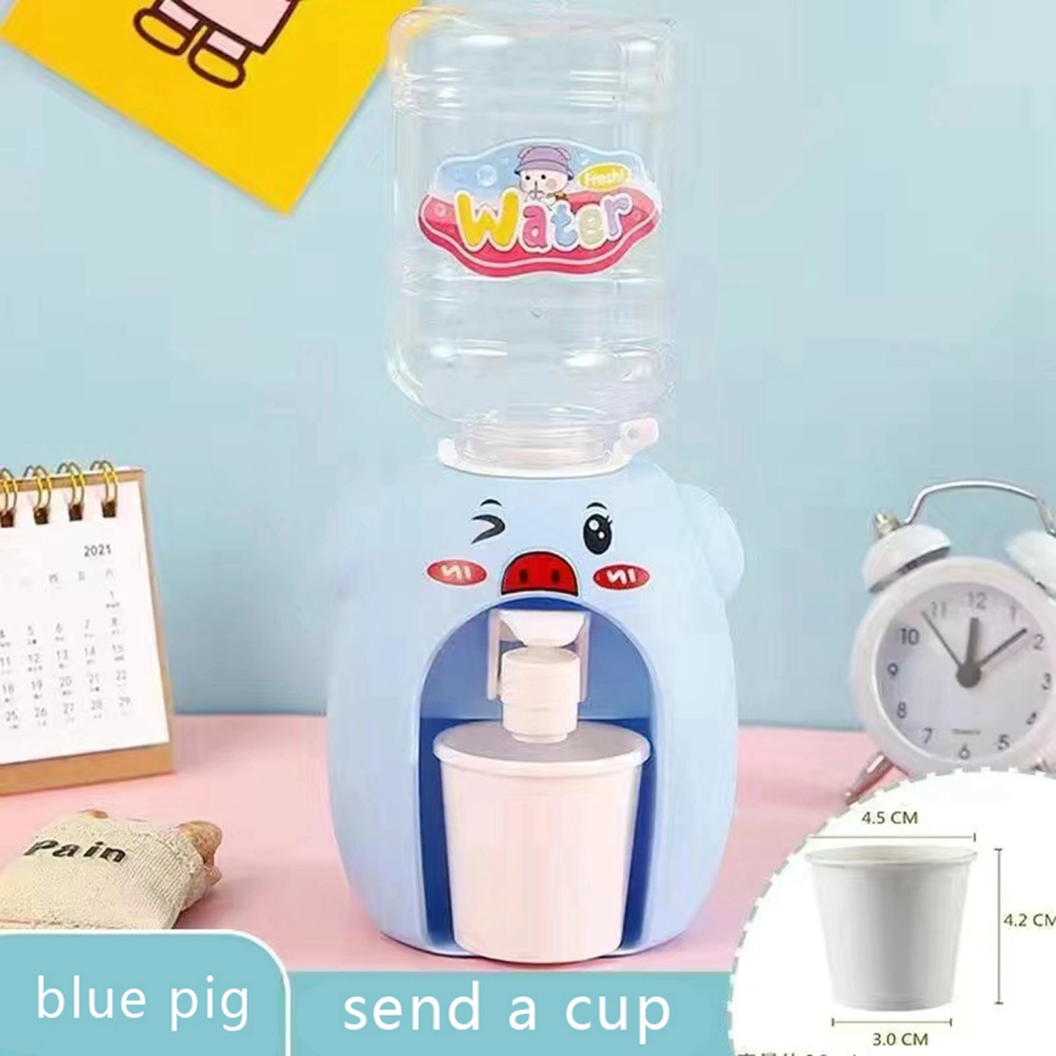 Mini Water Dispenser for Kids Cute Animal Drinking Water Fountains 