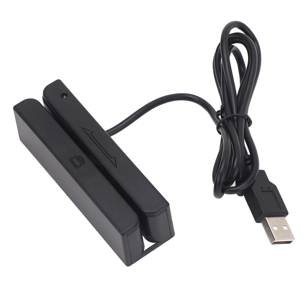 3 Track Magnetic Stripe Card Reader Bidirectional Manual USB Card Reader for POS Access Control Identity Verification