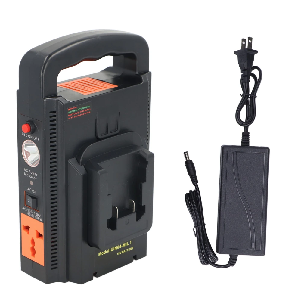 150W Power Supply Inverter for 48‑11‑1820 48‑11‑1850 48‑11‑1860 48‑11‑1828 18V Battery 100‑ Output 100‑240VAC Input