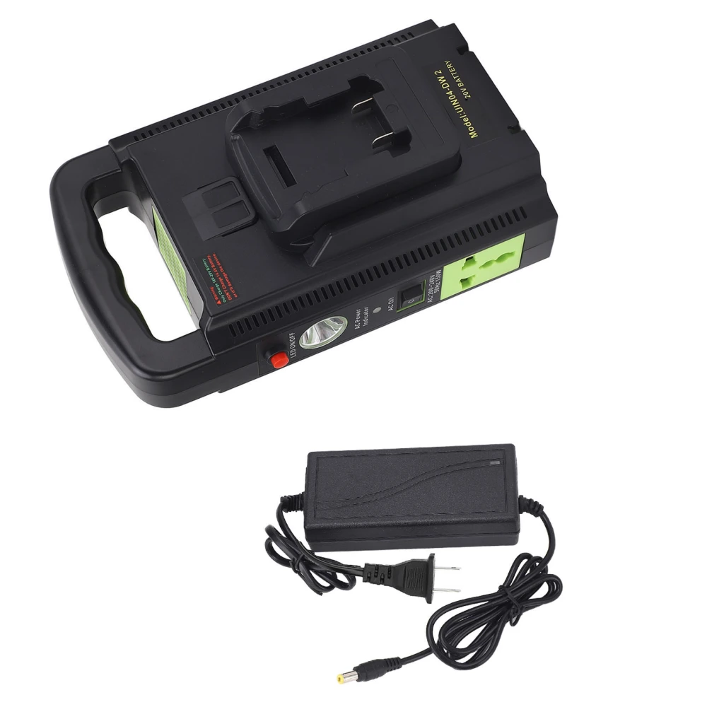 Portable Power Inverter 150W 20V Battery Adapter Charger Portable Power Station AC100‑240V Input AC200‑240V Output US Plug