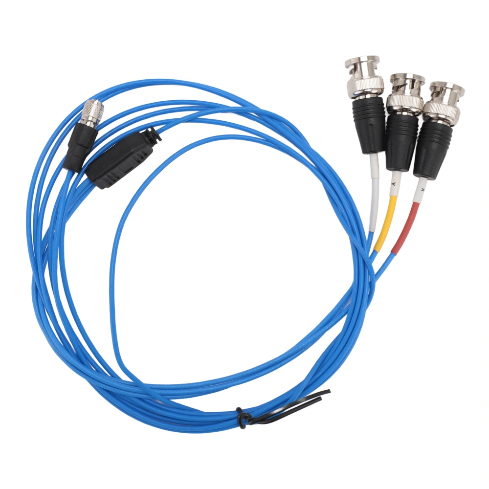 4P Socket to BNC Male Cable 8‑36UNF Thread High Temp Resistance Vibration Sensor Test Cable for 3 Axes Transducer