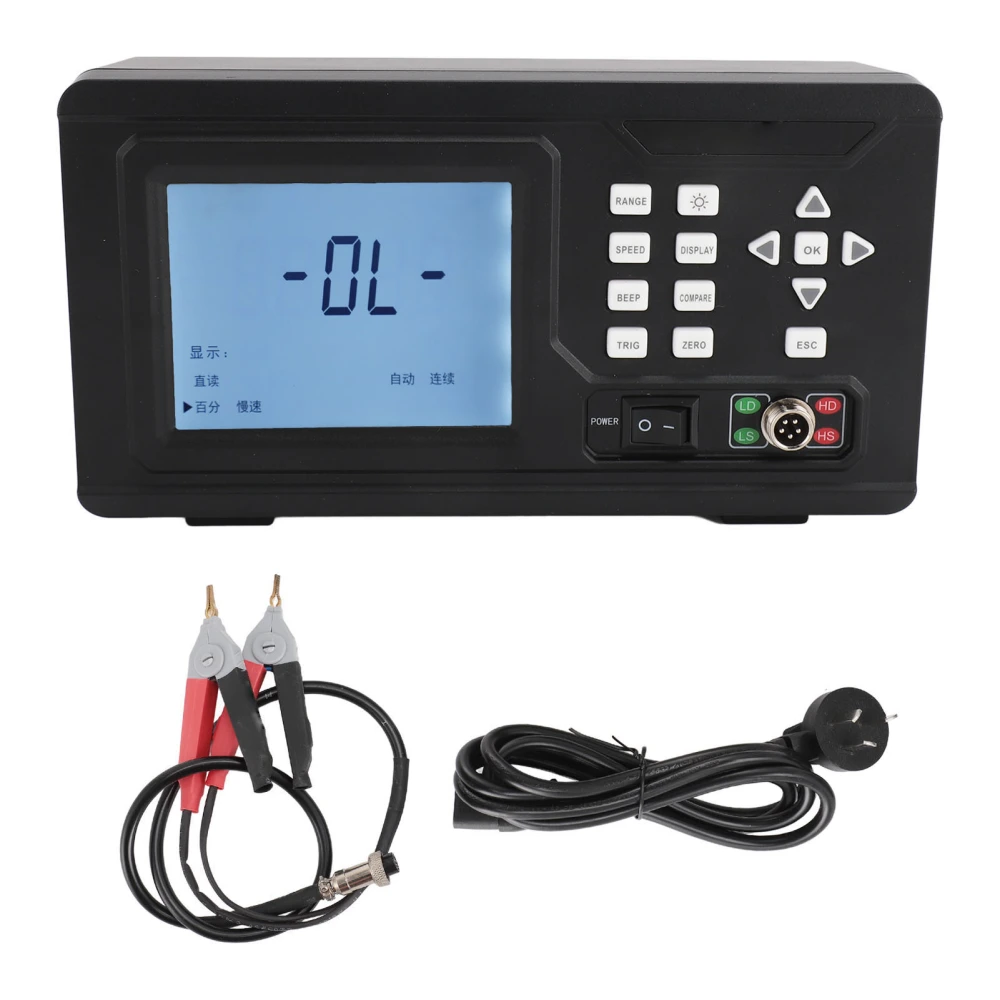 ET511 10uΩ to 20kΩ Digital Megohmmeter High Accuracy Portable DC Low Resistance Tester 110‑240VAC AU Plug