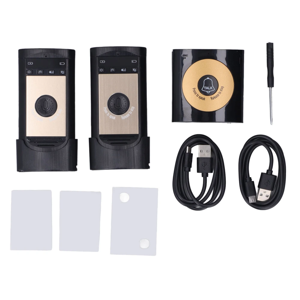 Intercom Doorbell System Wireless 15 Ringtone 3 Volume 2 Way Voice Doorbell for Home Apartment