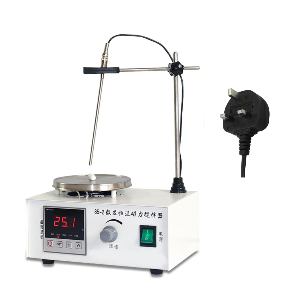 Magnetic Stirrer Hot Plate Mixer Laboratory Digital Constant Temperature 2000rpm 50‑1000ml Mixing Capacity