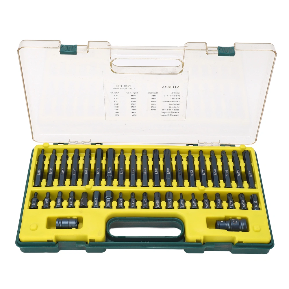 40Pcs Screwdriver Bit Socket Set 1/4in Drive Rachet Hex Portable Auto Repairing Tools