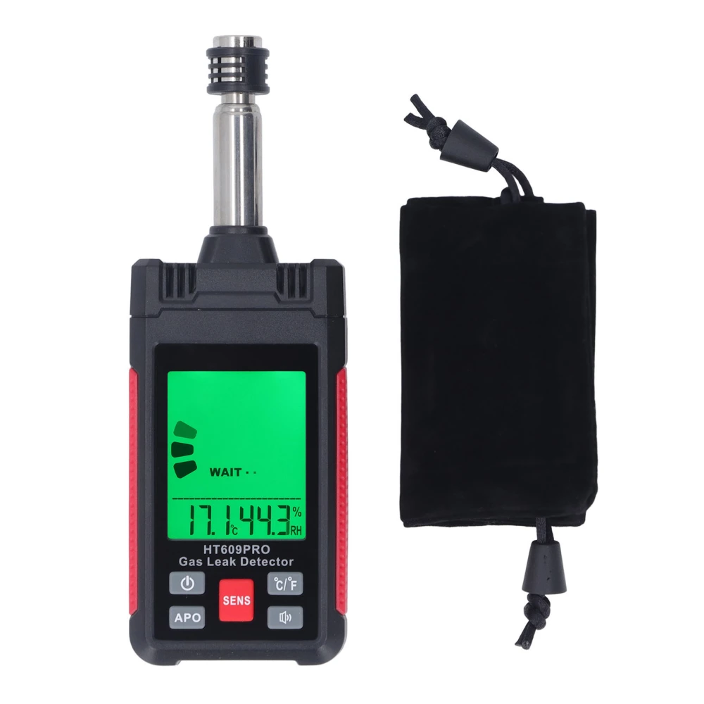 Gas Leak Detector Portable Handheld Low Consumption Combustible Gas Leak Tester with Dual Alarms