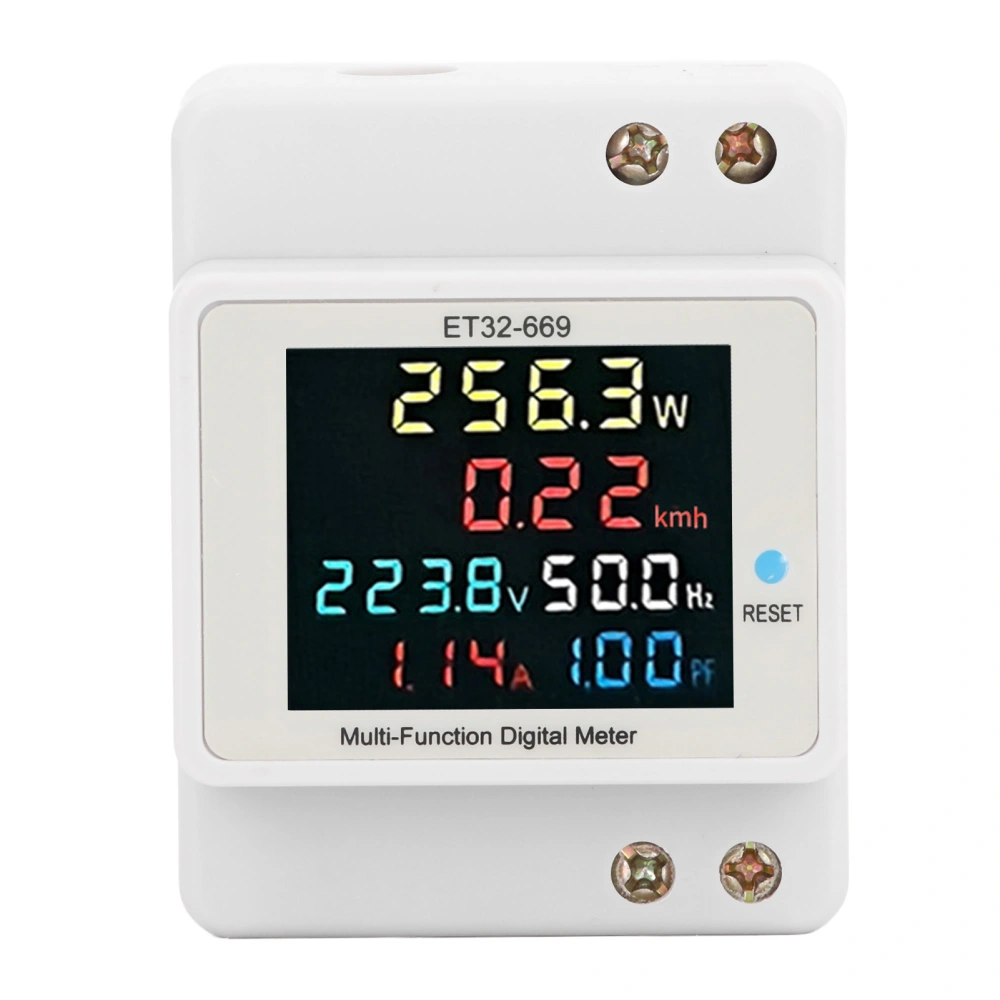 Watt Hour Meter High Accuracy Supports 22 KW Power Single Phase Electricity Meter for Voltage Current Power Frequency Power Factor AC40.0‑300.0V