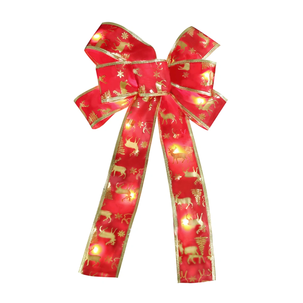 LED Christmas Bows for Wreath Shiny Sequin Large Christmas Bow