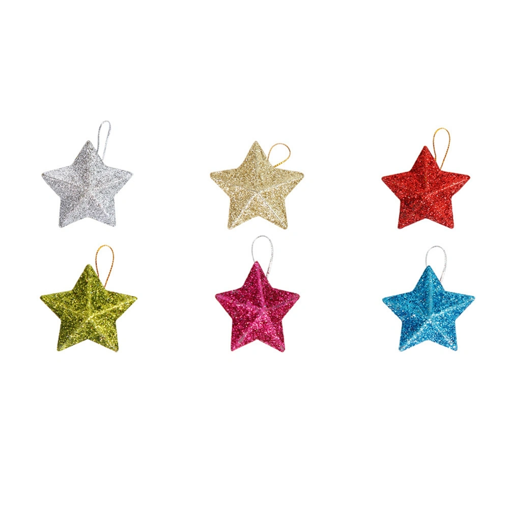 Christmas Tree Decorations Hanging Shiny Stars Ornaments for Door 