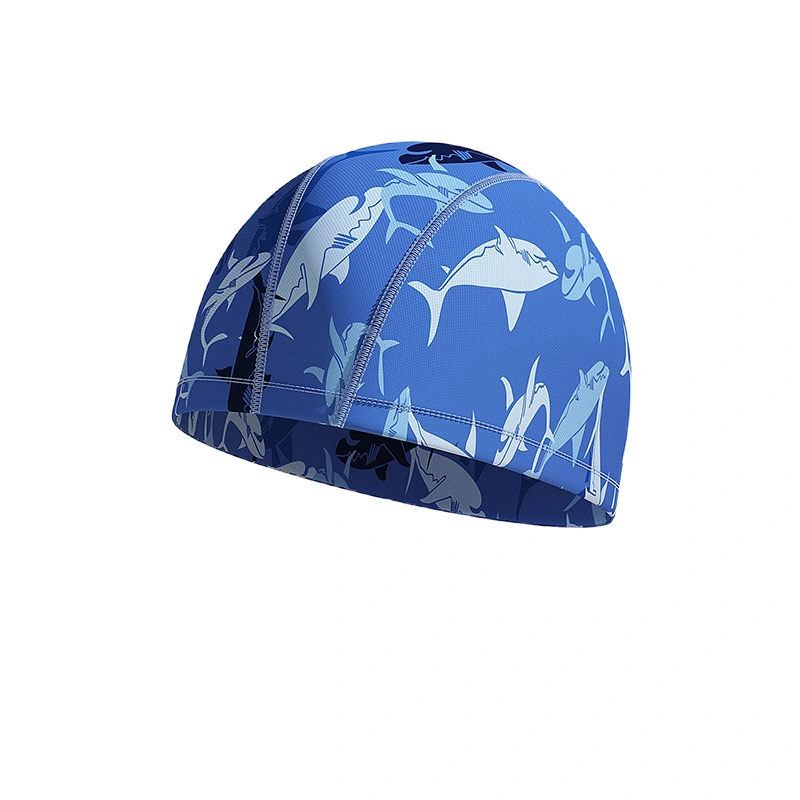 Kids Swim Cap, Elastic Flower/Dolphin Print Pool Cap for Girls Boys