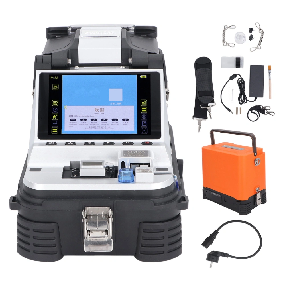 Optical Fiber Fusion Splicer 8 in 1 6 Motors Fibre Optic Stripper with VFL OPM Function