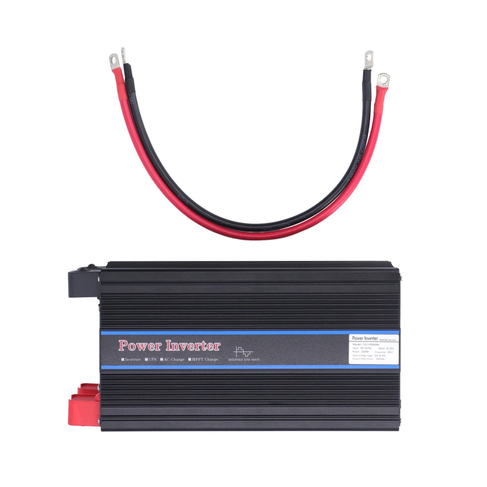 5000W Modified Sine Wave Inverter LCD Display DC to AC Solar Inverter with Universal Plug and AC Port DC 12V 24V 220V