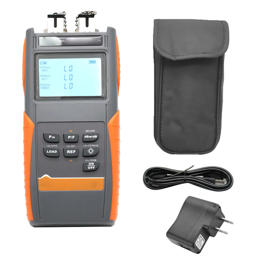 Fiber Optic Cable Tester Handheld Portable PON Optical Fiber Power Meter with FC SC Connector