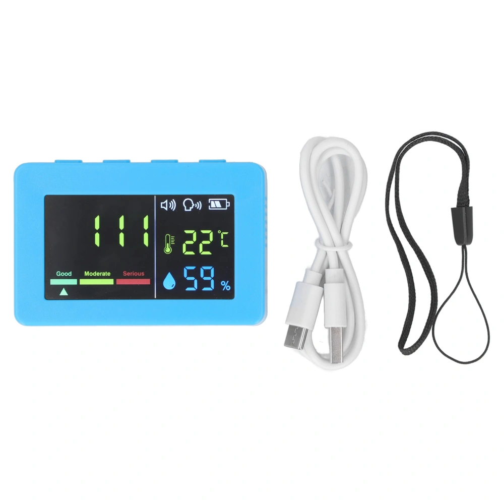 Temperature Humidity Meter High Accuracy Sensor Thermometer Hygrometer Detector with Alarm Function Back Bracket VTCO02 Blue