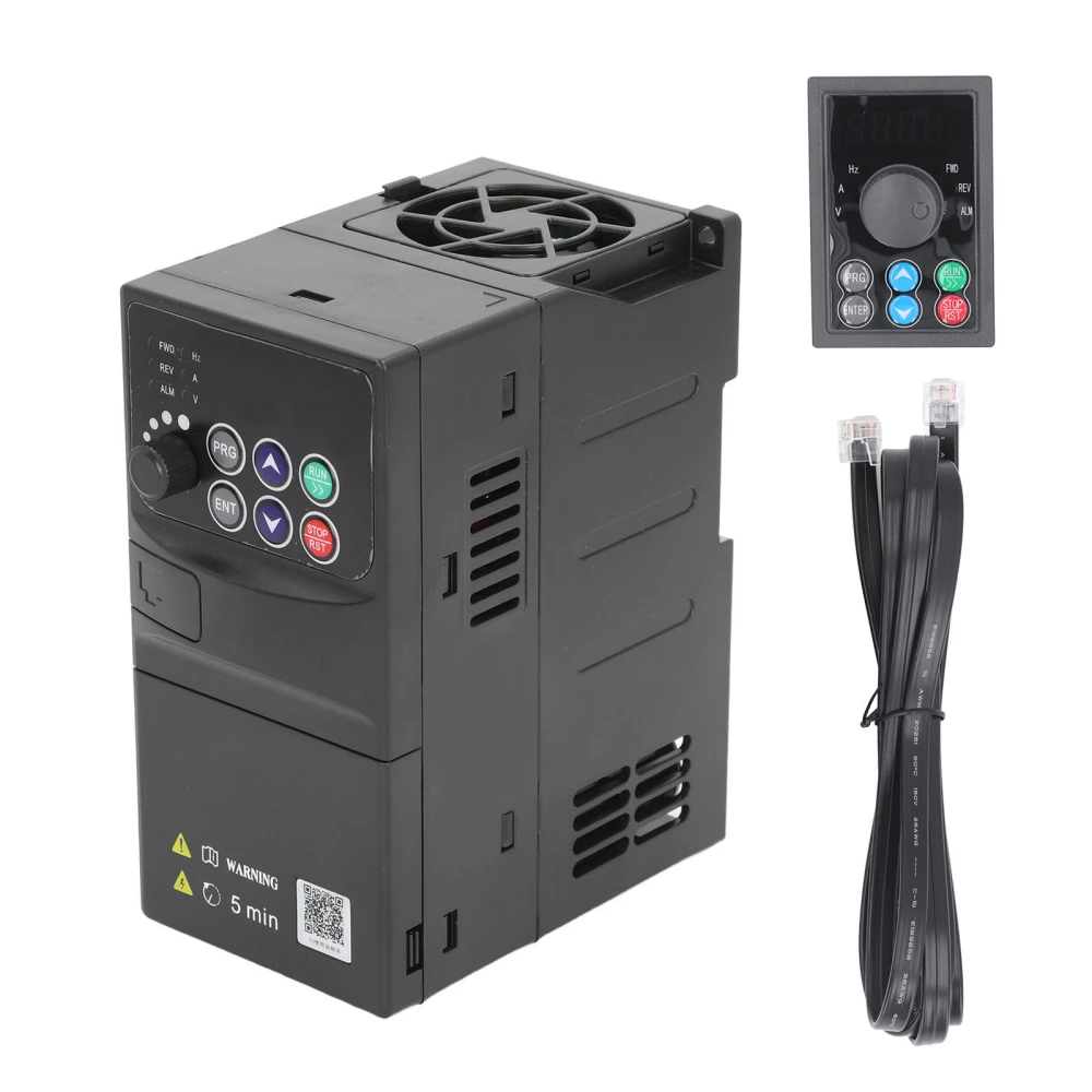 2.2KW Frequency Converter 3 Phase 320‑460V Input 0‑380V Output Vector Variable Frequency Drive Inverter with 1.5m Cable