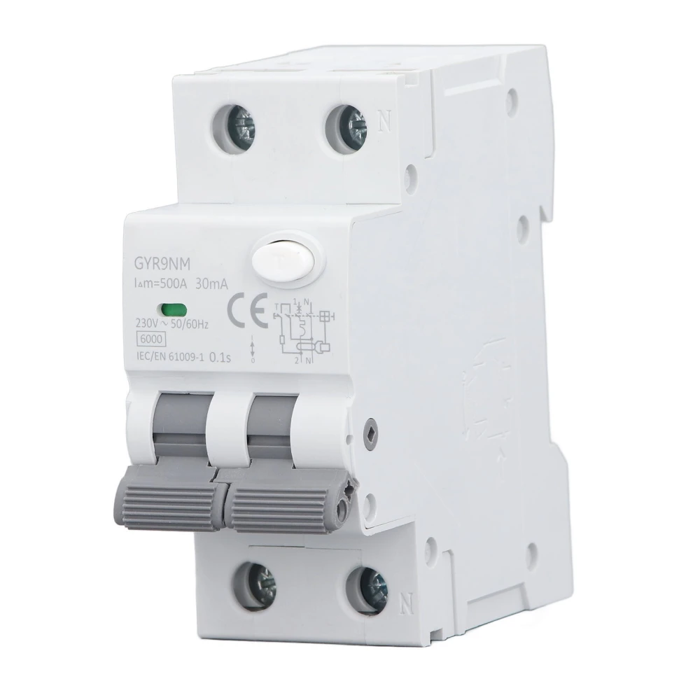 1P+N 20A 30mA Residual Current Operated Circuit Breaker Quick Response Multi Protection Circuit Breaker