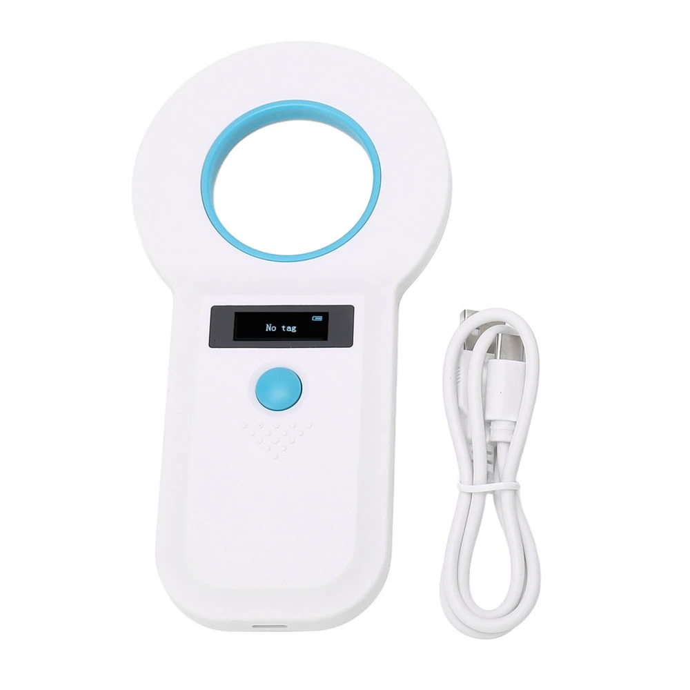 Pet ID Microchip Scanner 134.2KHz 125KHz Rechargeable Animal Card Reader with Storage Function for Pets