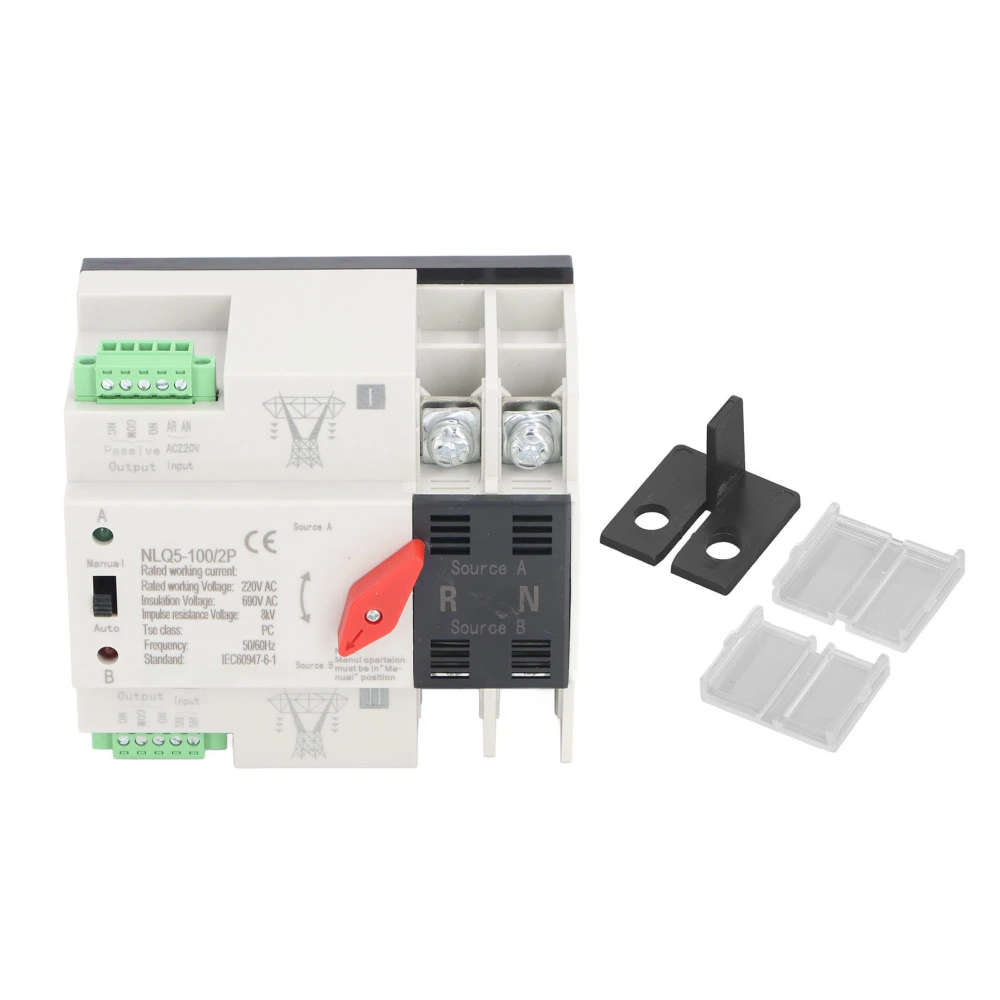 Dual Power Automatic Transfer Switch 2P Mini ATS Automatic Transfer Switch AC220V 63A