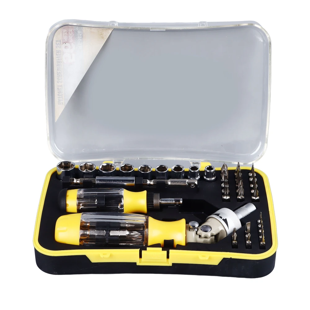 Ratcheting Screwdriver Set 56 In 1 Multifunctional Carbon Steel and Rubber Screwdriver Bits and Socket Set