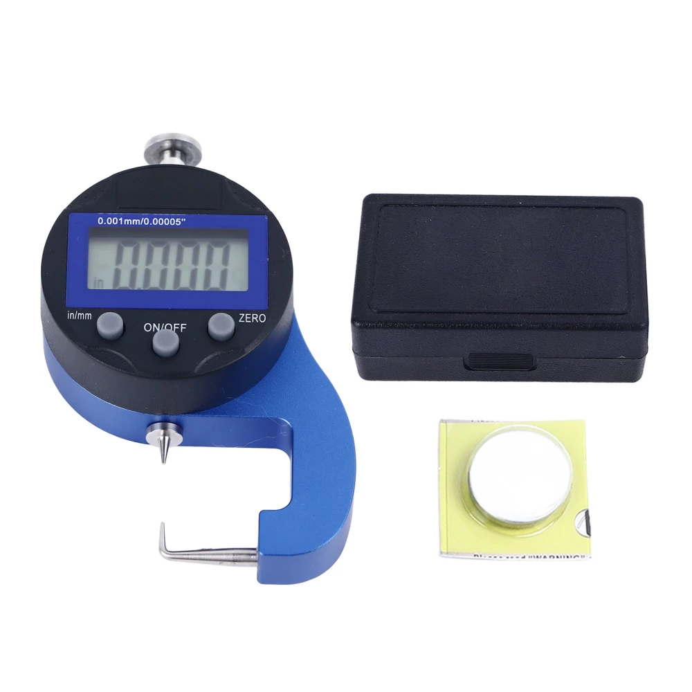 Micro Digital Thickness Gauge 0.0005in 0.01mm High Accuracy Thickness Measuring Meter for Laboratory Industrial Use