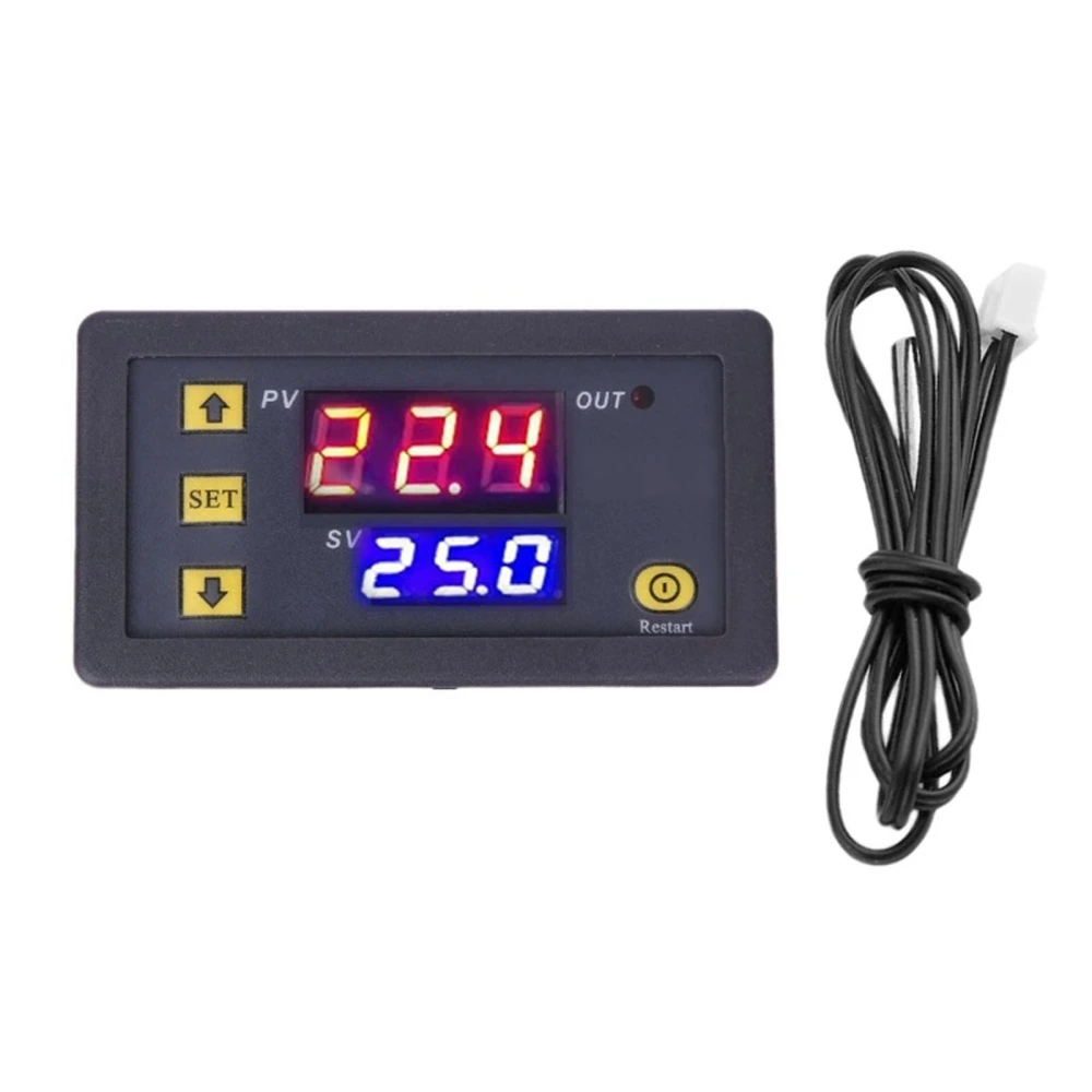 Temperature Controller Module with Waterproof Probe High Accuracy Digital Display Thermostat Switch ‑50‑110℃ 110‑220V