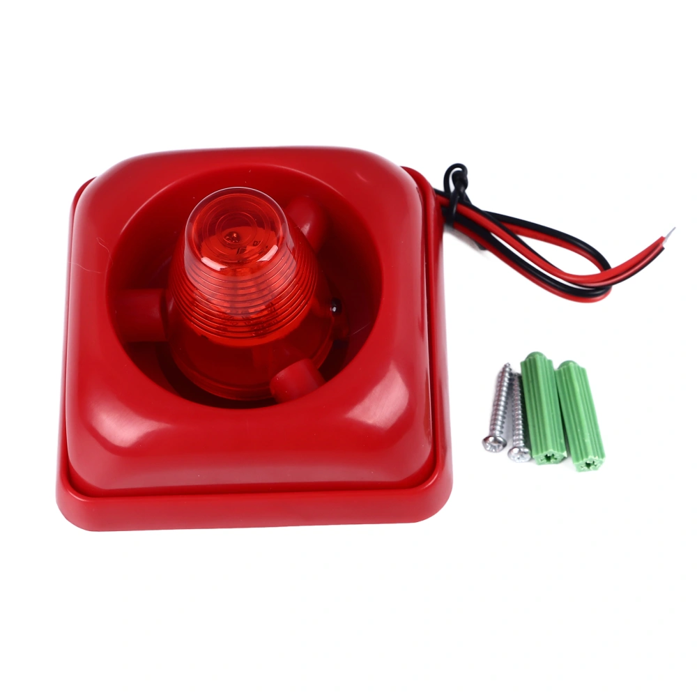 Industrial Sound Light Alarm 115DB Ultra Loud Red Flashing Lights Fire Strobe Siren