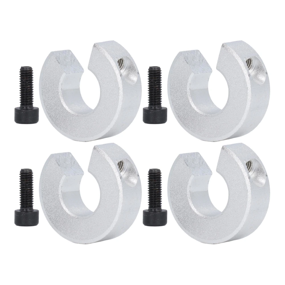 4Pcs Linear Rail Stop Collars Aluminum Alloy Clamp On Shaft Limit Fixing Rings ID 16MM OD 35MM Thickness 10MM