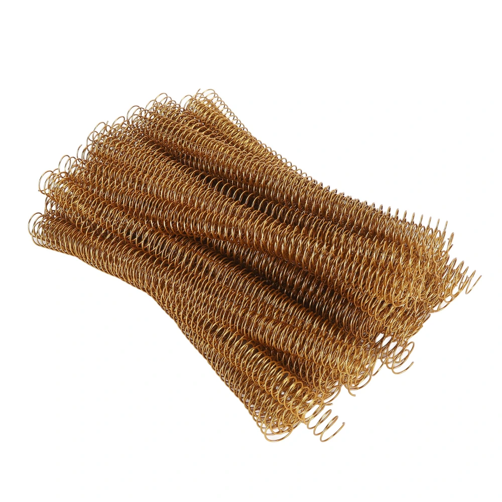 100Pcs Spiral Binding Coil 170 Sheet Capacity Spine Comb 19mm Diameter 48 Teeth 4:1 Pitch Set Kit for A4 Gold