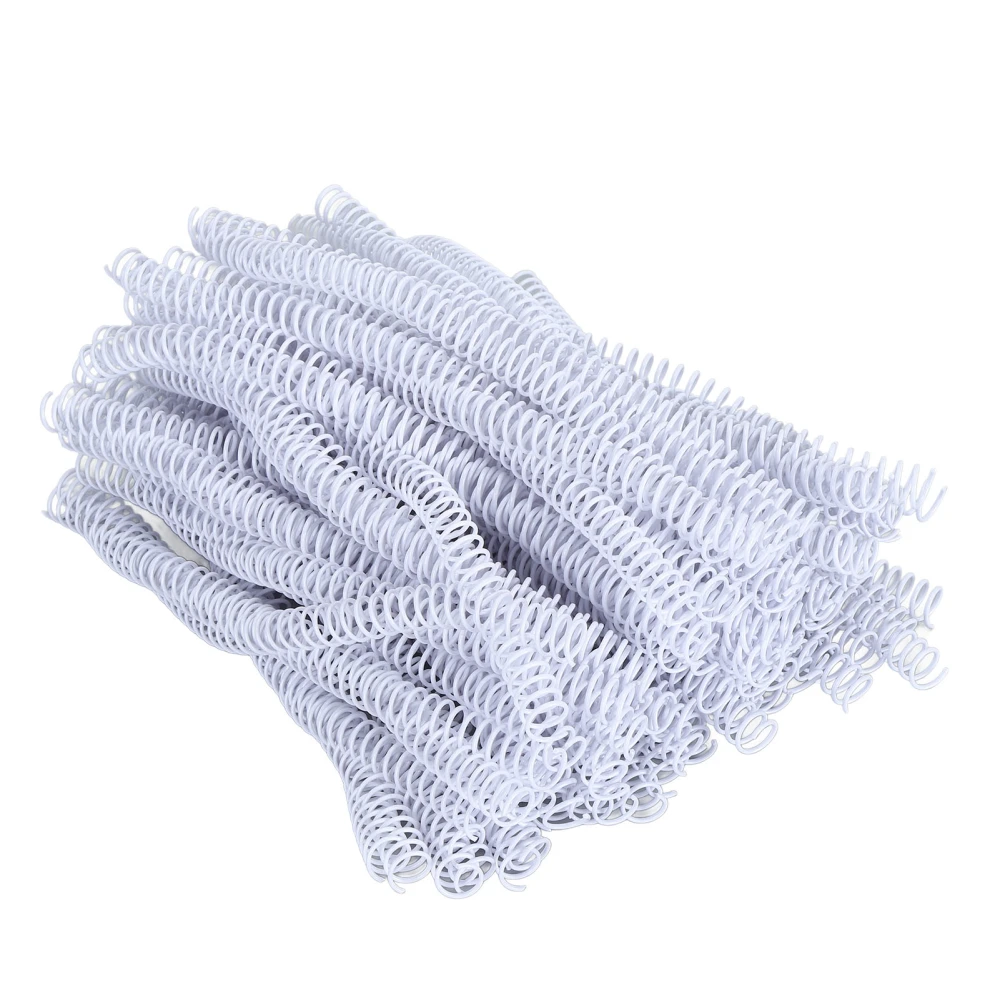 100PCS Binding Spiral 12.7mm Diameter 48 Teeth 4:1 90 Pieces A4 Paper Capacity Binding Spirals Ring White