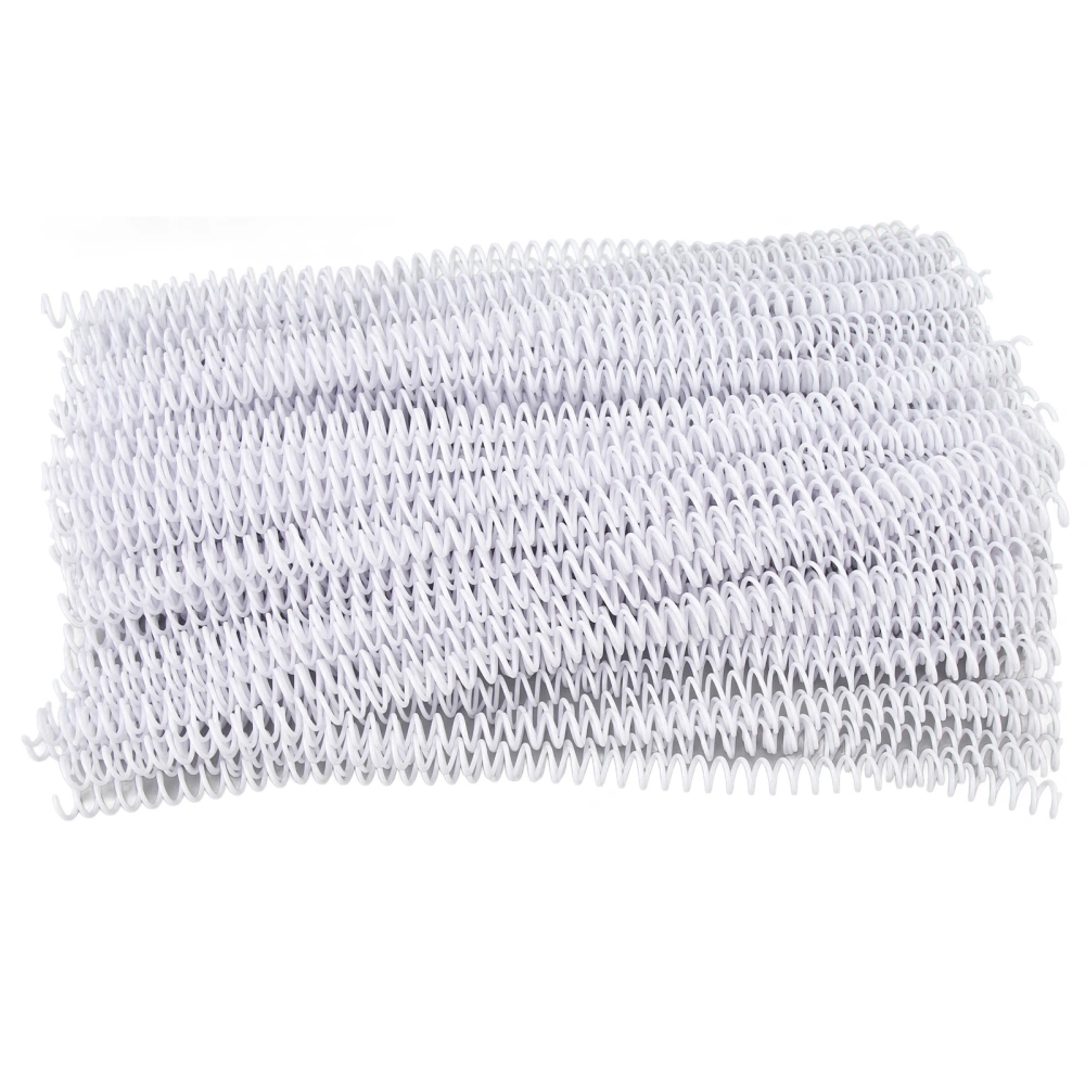 100PCS Spiral Binding Coils 48 Loops 4:1 Pitch A4 Paper Plastic Binding Spines 40 Sheets Capacity 8mm Diameter White