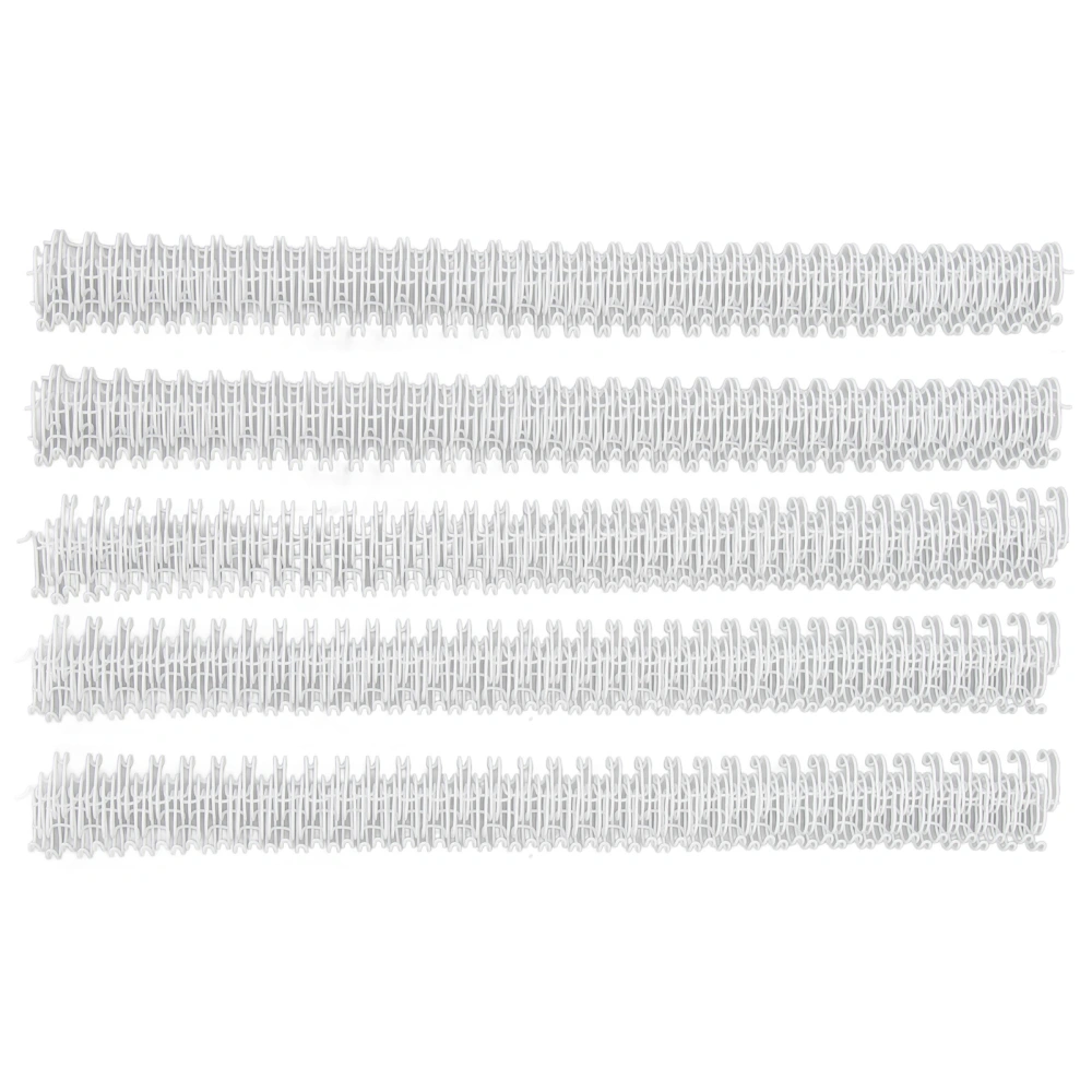 100Pcs Double Loop Wire Binding Spine 60 Sheet Capacity 3:1 Pitch 34 Loop 9.5mm Diameter Set Kit for A4 Paper White