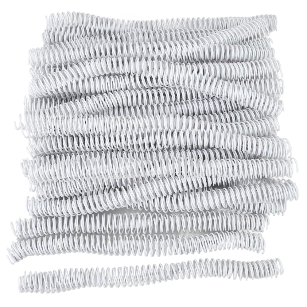 100PCS Spiral Binding Coils 16mm Diameter 48 Teeth 4:1 Binder Combs Spines for A4 Paper White