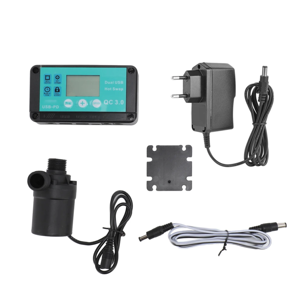 Solar Water Pump Kit Flow Adjustable Timing Water Pump for Rural Irrigation Pool Circulation 100‑240V EU Plug