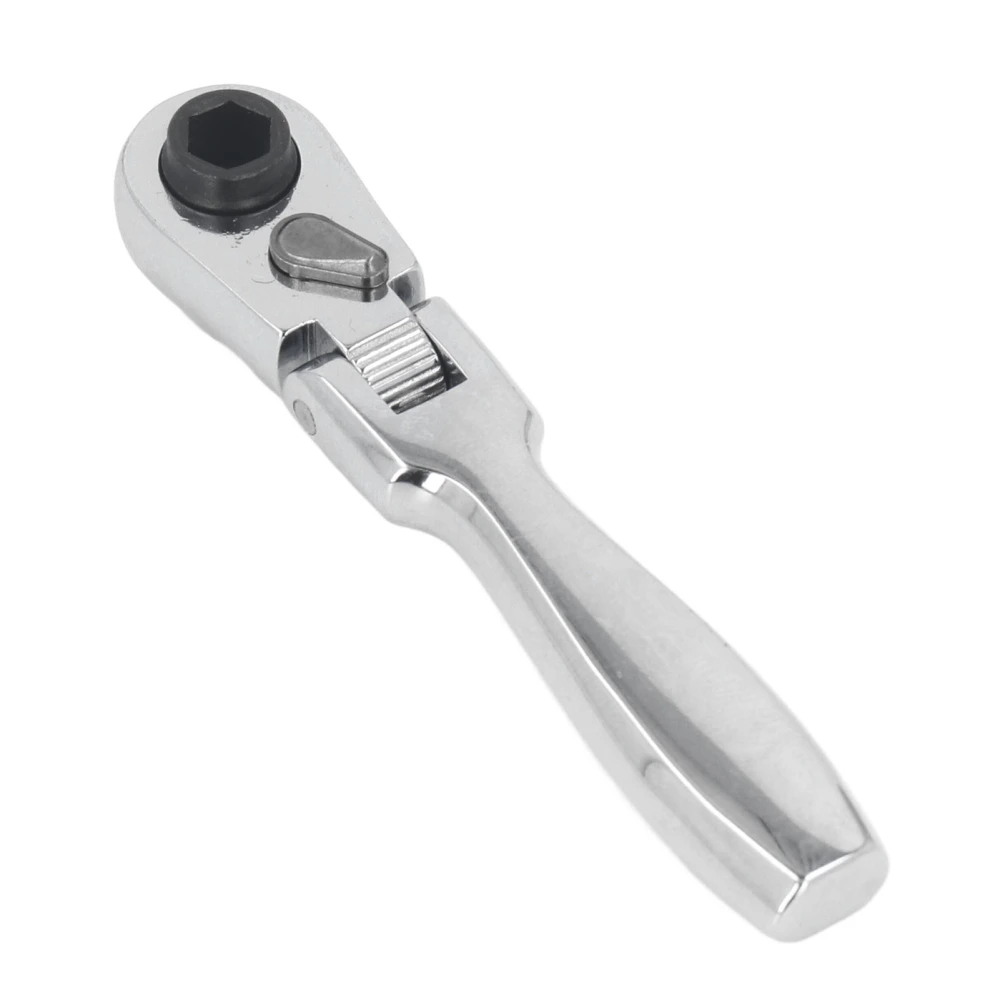 Movable Head Ratchet Wrench 2 in 1 72 Teeth 1/4 Inch Ratchet Wrench Socket Spanner