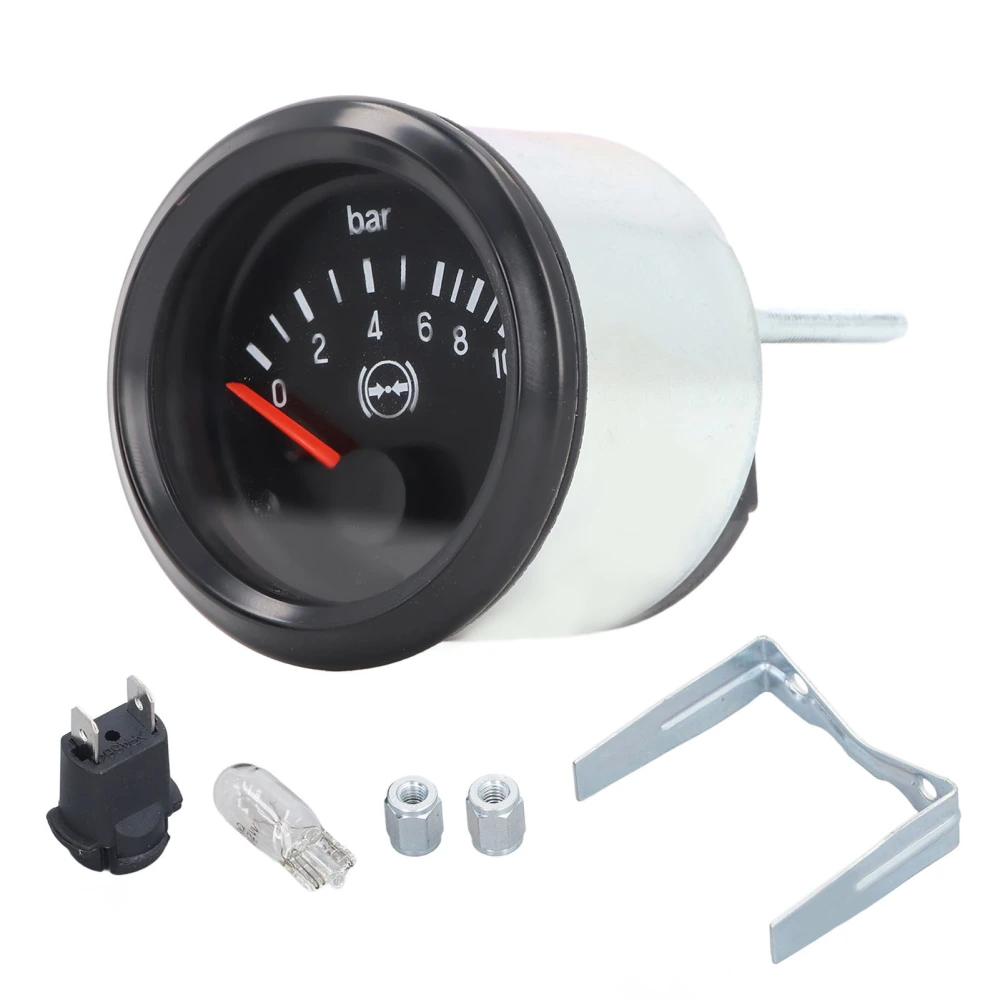 Air Pressure Gauge 0 to 10 Bar High Accuracy Sensitive Aluminum Alloy Air Suspension Gauge 12V (350‑030‑011)