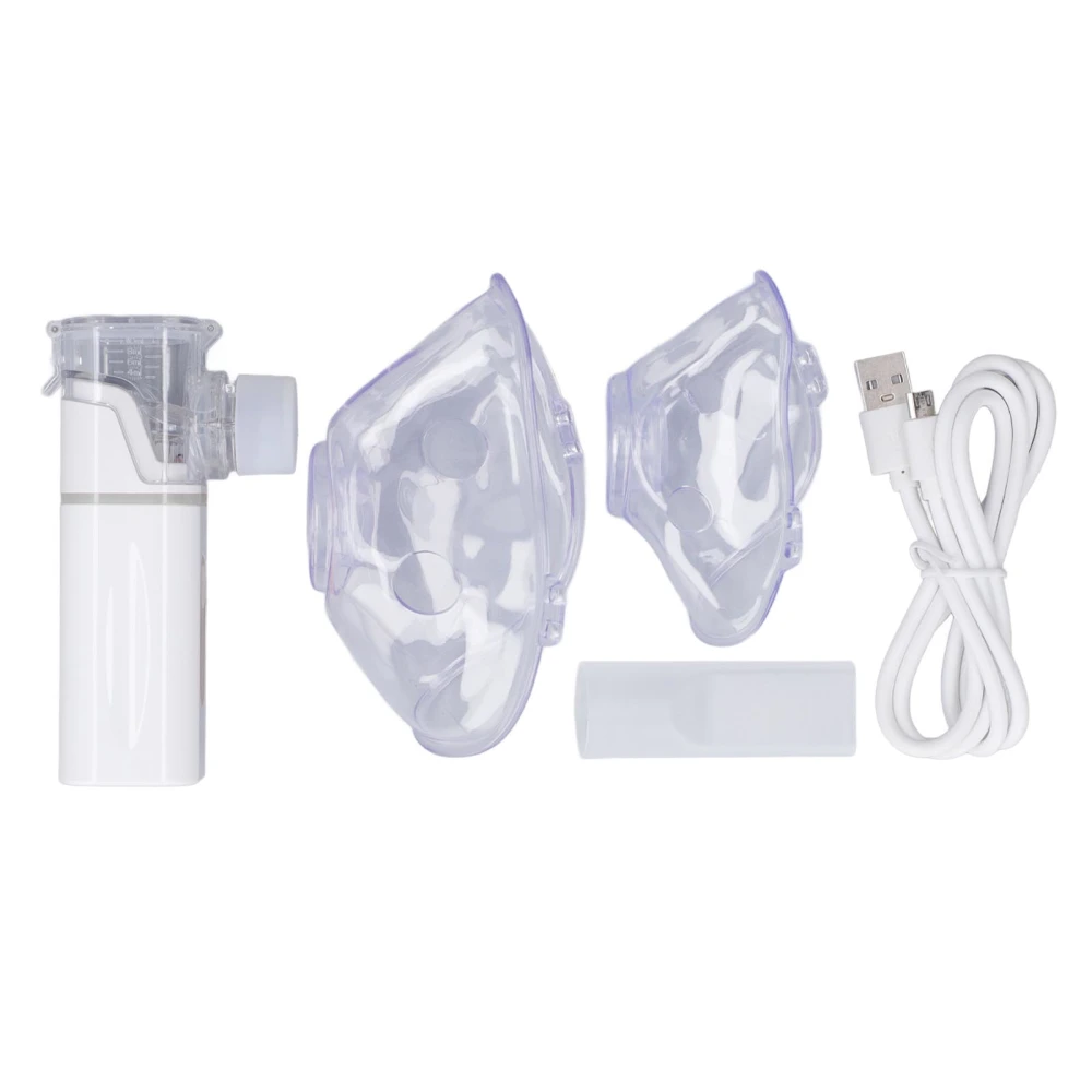 Portable Nebulizer Quiet Cool Mist Steam Inhaler Adult Kids Handheld Mesh Nebulizer for Travel Household Use Gray