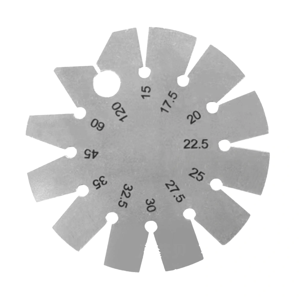 Angle Gauge Template Stainless Steel Round Shape Bevel Gauge Angle Finder for Woodworking Blades Chisels Planes