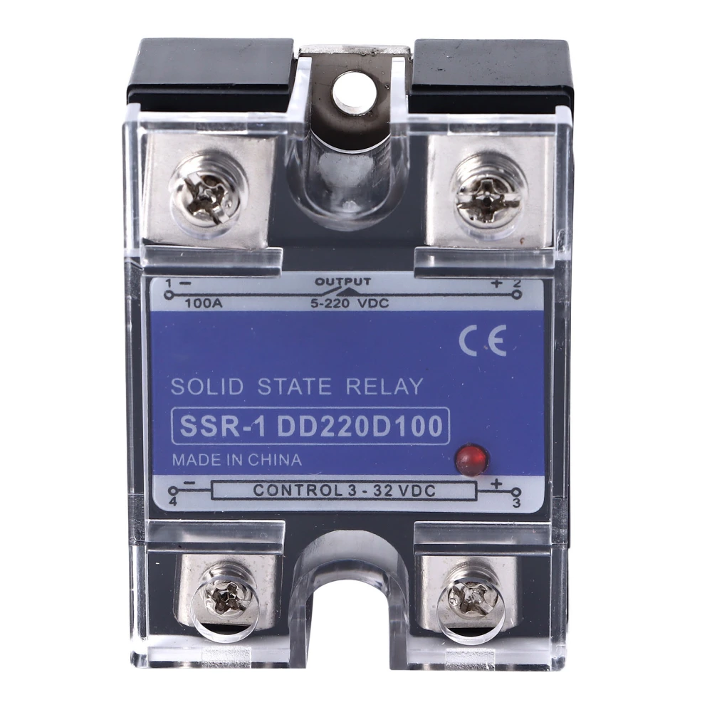 Single Phase Solid State Relay 3 to 32VDC Input 5 to 220VDC Load Solid State Relay Module 100A