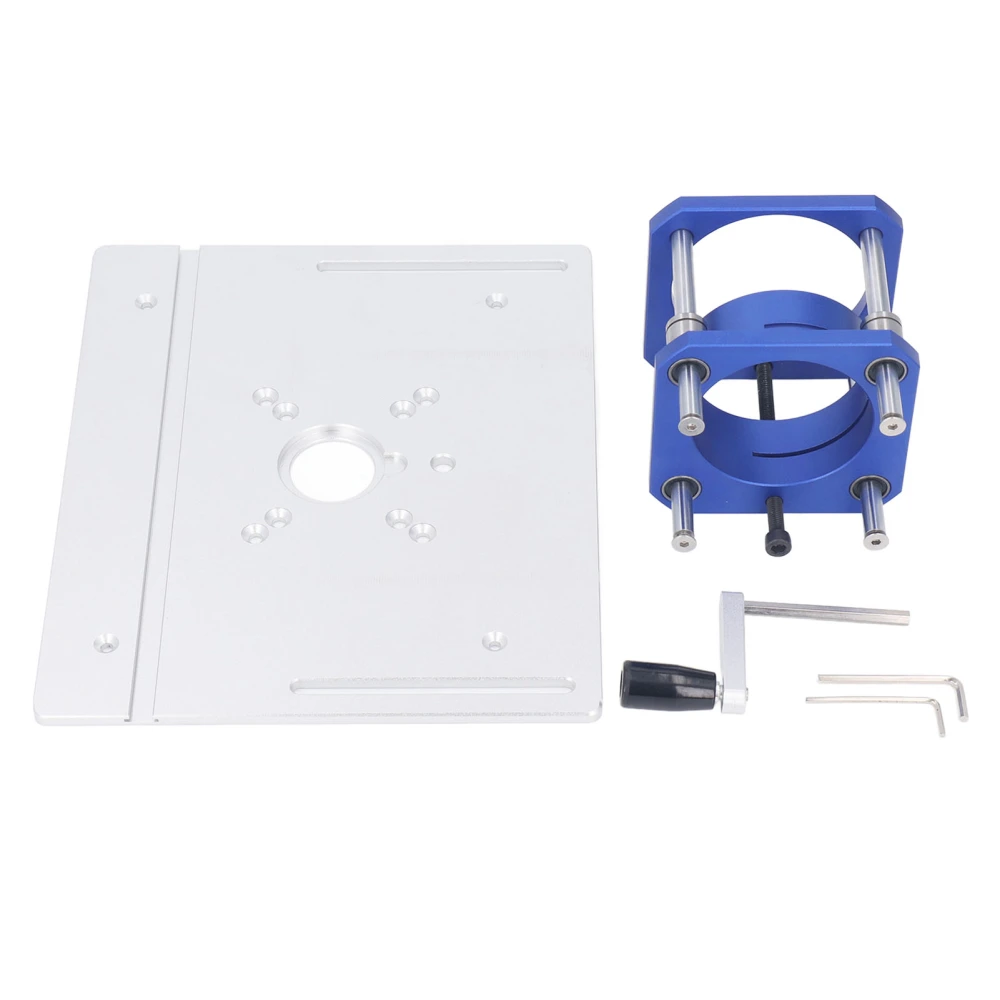 Router Table Insert Plate Aluminum Alloy 0 to 54mm Router Lift Kit for 64 to 65mm Machine