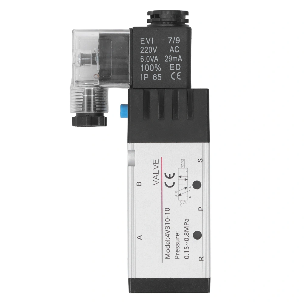 Pneumatic Reversing Solenoid Valve Electric Air Switch 2 Position 5 Way AC PT3/8 for Control