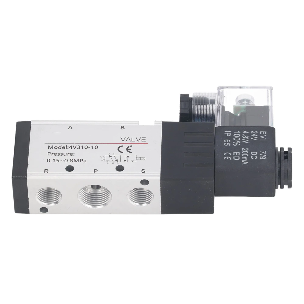 DC24V PT3/8 Solenoid Valve 2 Position 5 Way Electric Control Reversing Solenoid Valve 4V310‑10 0.15‑0.8MPa